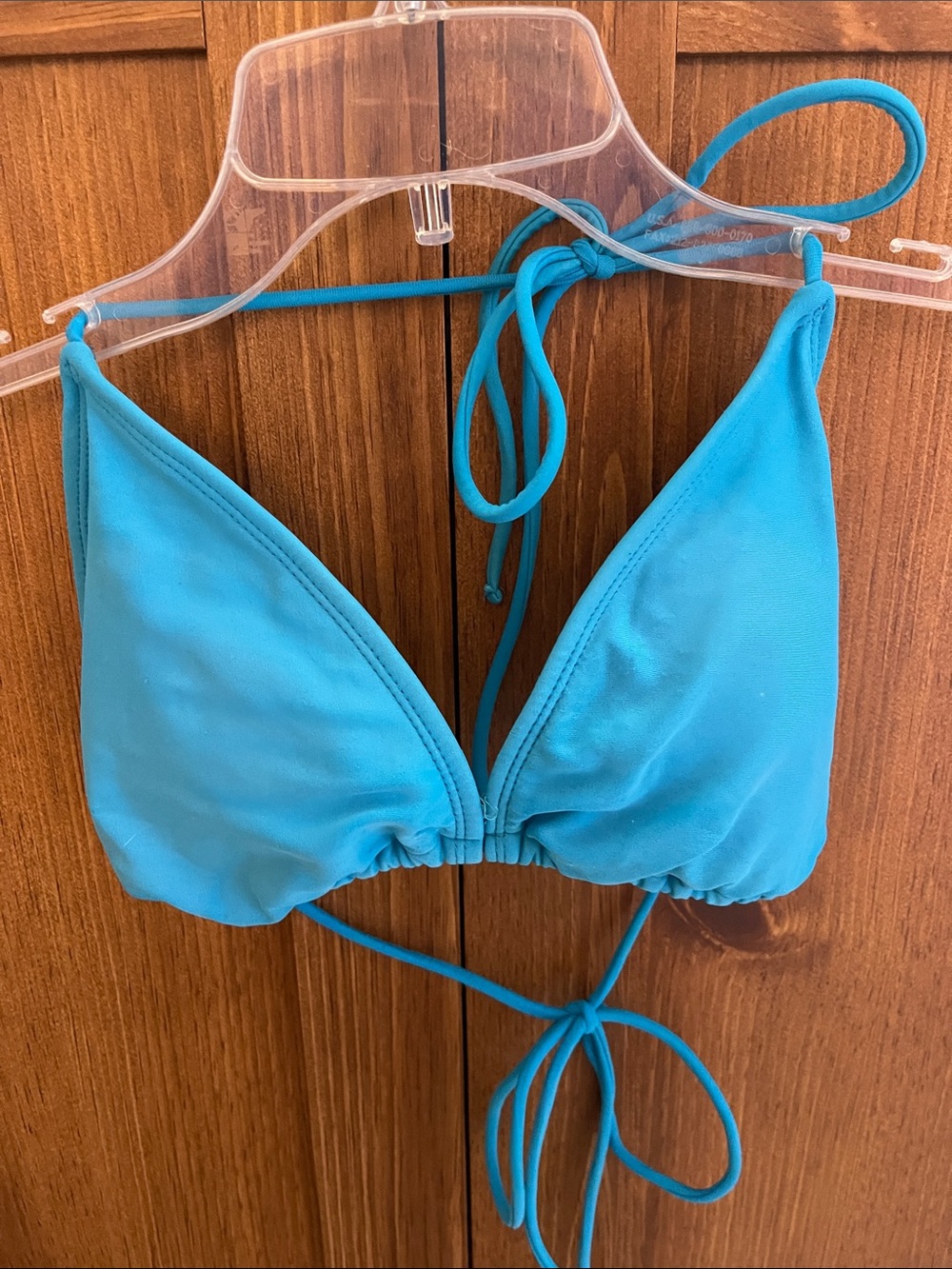 OP Turquoise Triangle Bikini Top
